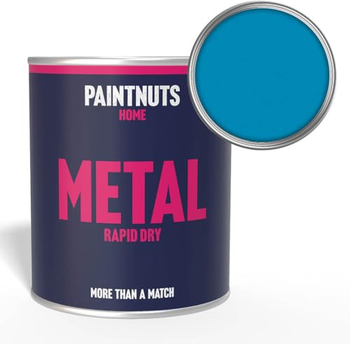 Paintnuts Light Blue (RAL-5012) Rapid Dry Metal Paint, Gloss Finish 1 Litre