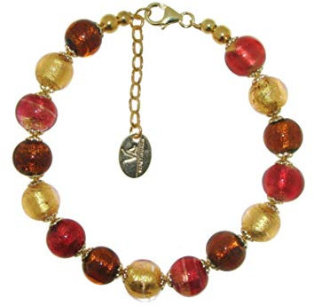 Venetiaurum - Bracelet en verre de Murano et argent 925 - Bijou Certifié Made in Italy