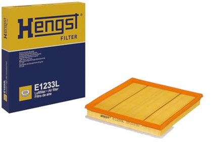 HENGST - Luftfilter E1233L - Luft-Filtereinsatz für KFZ | Hochwertiger Motorluftfilter für Otto- oder Dieselmotor - Schutz für Motoren - Wasserbeständig
