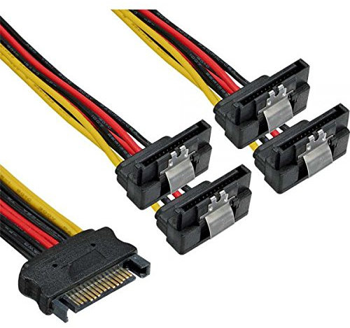 InLine 4X 29683 V Netzanschlusskabel, schwarz rot gelb