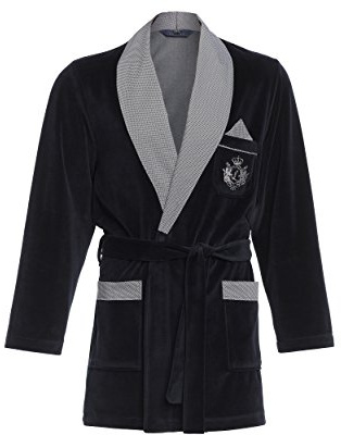 Revise Kurzer Morgenmantel für Herren RE-111 Velour Bademantel – Elegant