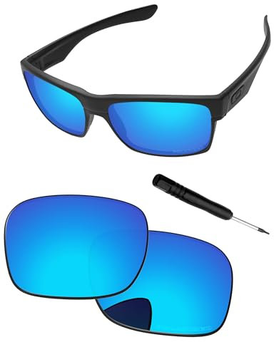 PapaViva Ersatzlinsen & Schraubendreher für for Oakley TwoFace Eisblau - Polarisiert
