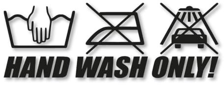 Hand Wash Only Handwäsche Autoaufkleber Sticker JDM Tuning 18 Farben & 5 Größen