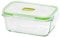 GIO'STYLE Contenitore per Alimenti in Vetro - 0,8L - Chiusura Ermetica - Rettangolare - Made in Italy - Adatto a Frigorifero, Freezer, Microonde - Linea 2 in 1 Vetro
