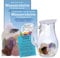 Wassersteine EDELSTEINWASSER Set 300g EDELSTEINE RUHE & ENTSPANNUNG zum WASSER energetisieren + 1,0L Glaskrug Karaffe. 5-tlg SET zur Wasseraufbereitung. Mit TÄSCHCHEN & ANLEITUNG. 90036-2
