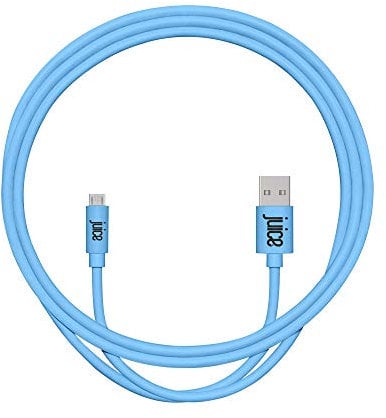 Juice Micro USB 1.5m Charger and Sync Cable for Android Samsung Galaxy S7,S6,S5, Huawei, Xiaomi, Nokia, Sony, Nexus, HTC, Kindle - Aqua