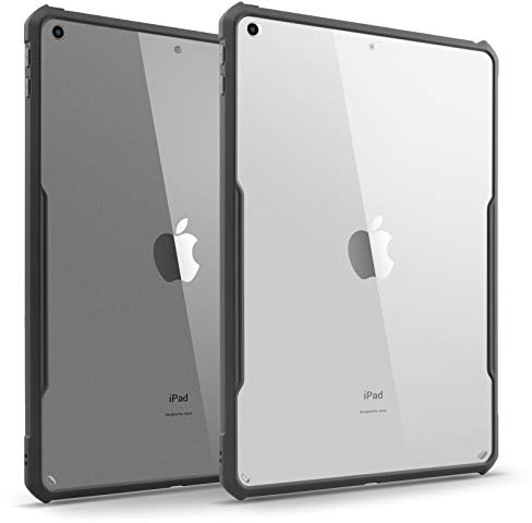 TineeOwl iPad 10.2 Ultra Slim Clear Case, 2020 & 2019 (7th & 8th Generation) Flexible TPU, Absorbs Shock, Lightweight, Thin (Black)