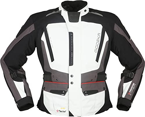 Modeka Viper LT Motorrad Textiljacke, hellgrau/dunkelgrau/schwarz, L