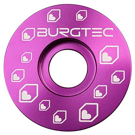 Burgtec Top Cap - Purple/Mountain Bike MTB Part Match Component Lightweight Alloy Accessories Cycling Biking Cycle Trail Ride Style Race Downhill Freeride Dirt Jump Screw Spacer Headset Stem Bolt Kit