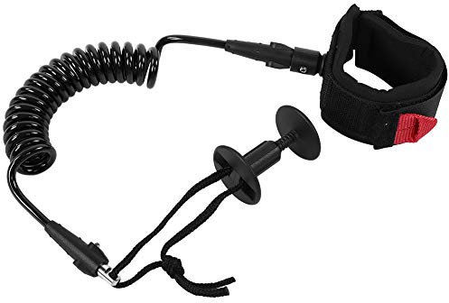 Outbit Board Leine - Bodyboard Coiled Wrist Leash Board Surfzubehör 5.5MM/5ft(SCHWARZ)