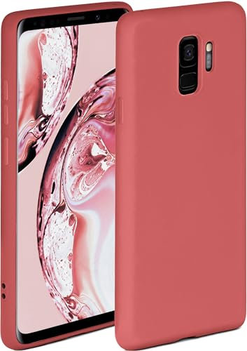 ONEFLOW Soft Case für Samsung Galaxy S9 Hülle aus Silikon mit Kameraschutz, Silikonhülle mit erhöhtem Schutz fürs Display, Backcover Schutzhülle, weiche Handyhülle, Rot