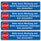 4 Aufkleber - Bitte keine Werbung und keine kostenlosen Zeitungen.. - 91 x 20 mm (blau)