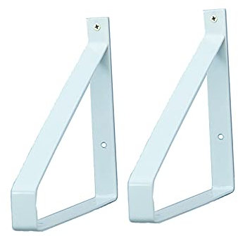 KOOEIN 2X Regalwinkel,Schwimmende Industriehalterung,Dreieckige Regale,Schmiedeeiserner Halter,Moderne Lagerregalhalterung,20/25/30Cm,Lager 100 Kg,Weiß,25cm/10in