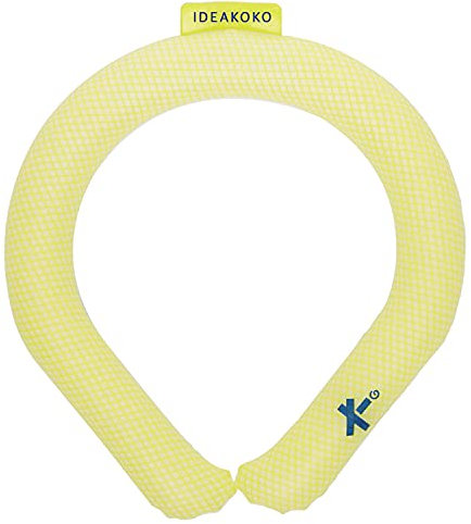 IDEAKOKO ICY Cooling Neckband | No Condensation Reusable Cooling Ring for Neck, Always Stays Dry, Freezes at Room Temperature, Provides Relief from Overheating in Hot Climates Small, Yellow