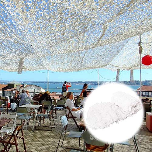 Filet De Camouflage 2X3m 4X6m 6X8m 8X10m 10X15m Camo Netting Sun Shelter, Filet Camouflage Blanc 210D utilisé pour Les Jeux Militaires, Les couvertures de Voiture