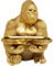 Kare Design Deko Figur Gorilla Butler, Gold, Deko Objekt, Gorilla Motiv, Handgearbeitet, 37x29x32 cm (H/B/T)