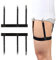 Beaface Men Shirt Stays 1 Pair, Shirt Garters for Men Elastic Adjustable Shirt Holders Shirt Stays with Locking Non-Slip Clips (Black)