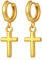 Kreuz Ohrringe Gold Herren Kreuz Creolen Gold Ohrringe Herren Ohrhänger Silber Männer Ohrring Silber