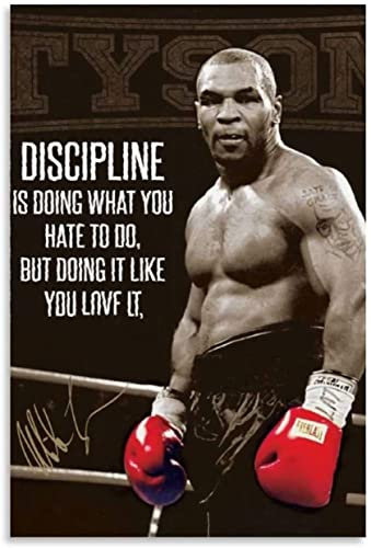 LBMED Leinwand Druck Poster Mike Tyson Motivierende Zitate für die Raumdekoration Wandkunst Kunstwerk Malerei Kunstdrucke Bild 19.7x27.6(50x70cm) Kein Rahmen