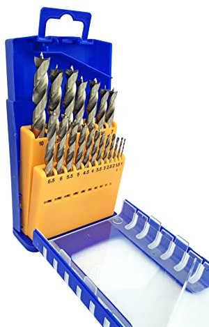 FISCH - HSS HOLZSPIRALBOHRER SET 19-TLG; Ø 1-10 MM