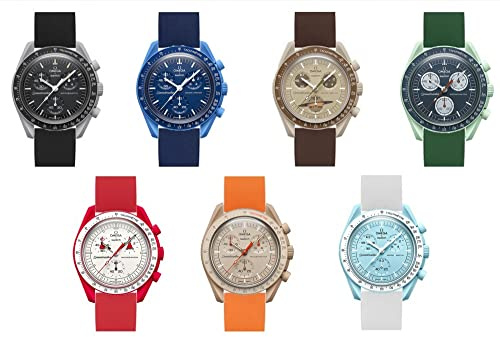 Aurus Bracelet de montre pour Swatch x Omega MoonSwatch - Doux, confortable et durable - Libération rapide et aucun outil nécessaire