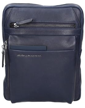 PIQUADRO, iPad® crossbody bag with RFID anti-fraud protection and pocket for CONNEQU, BLU
