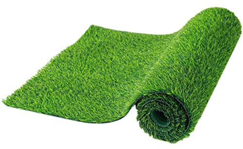 YJEUZCD Rasenteppich, Hohe Dichte Innen Außen Kunstgras-Rasen, Zuschneidbar Balkon Spielplatz Synthetisch Rasen Teppichboden, 2cm Dick (Farbe : Grün, Größe : 80x150cm)