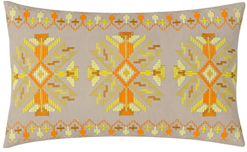 furn. Kalina Polyester Filled Cushion,Yellow,35 x 60cm