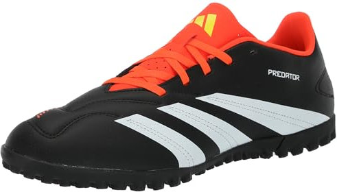 adidas Unisex 24 Club Turf Sneaker, Black/White/Solar Red, 12 Women/11 Men