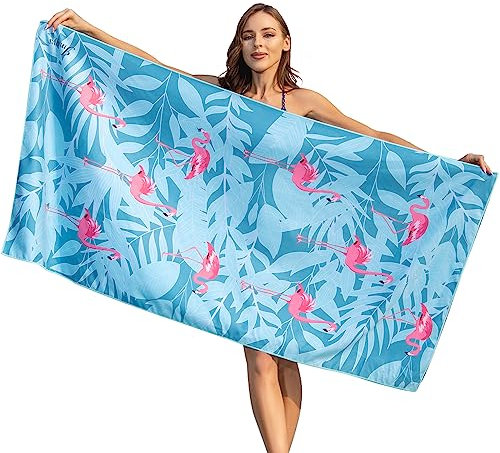 JMQYS Microfaser Handtücher Strandtuch Badetuch XXL 160x80cm, Sandfrei, Leichte Schnelltrocknend Mikrofaser Handtuch Strandhandtuch für Damen Herren Mädchen, perfekt für Strand Reise Sport Sauna Yoga