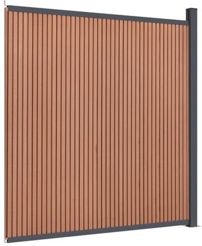 vidaXL Zaunelement, Gartenzaun für Privatsphäre und Dekoration, Sichtschutz für Außenbereich, Windschutz Zaun Lamellenzaun, Braun WPC