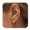 Morfetto 4 Paar 14K Vergoldete Hypoallergene Ohrring-Sets für Damen – Zarte Ohrstecker, Huggie-Creolen, Kleine Hoops und Hängende Knorpelohrringe für Mehrere Piercings14K Gold,Grüner Cz