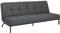 möbelando Schlafsofa >Perugia< mit Klappfunktion in Bezugsstoff Grau, Stahlgestell - 198x87x95cm (BxHxT)