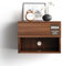 Kiseely Nachttisch hängende, Schwebender Nachtschrank mit Schubladen und viel Stauraum, hölzerner Nachttisch Regal, Beistelltisch Holz moderner Nachttisch für Schlafzimmer (Walnuss EN1, 1 Pack)