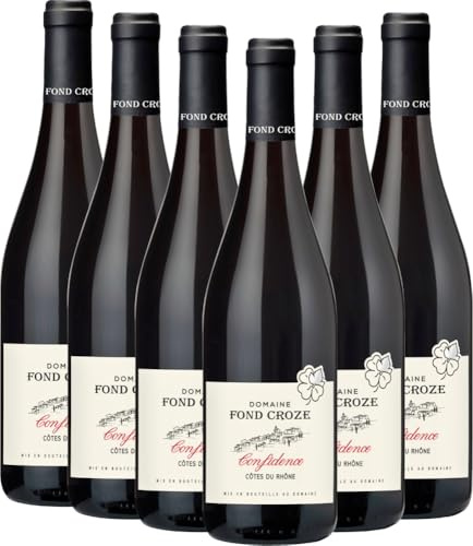 Cuvée Confidence Rouge Côtes du Rhône AOP - Domaine Fond Croze - 6x Vorteils-Weinpaket