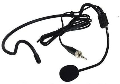 Ersatz-Headset-Mikrofon für Sennheiser SK 100 G4 Kabelloser Taschensender, Kondensator, unidirektionales Headset-Mikrofon, 3,5 mm Schraubverschluss, Schwarz