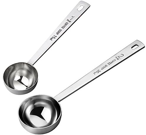 Cabilock 2 Piezas Cuchara Medidora De Acero Inoxidable Incluye Cuchara Para Hornear y Medir Harina o Polvo Cocina