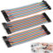 120 Pcs Multicolored Dupont Wire, 40pin-Female to Female, 40pin-Male to Female and 40pin Male to Male Dupont Breadboard Ribbon Cables Jumper Wires Compatible with Arduino