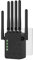 Repeteur WiFi Puissant,Amplificateur WiFi avec 6 Antennes Haut Gain, 2 Ports LAN, WiFi Extender Compatible avec Toutes Les Box Internet