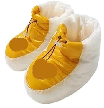 USOHJZ Camping Daunen-Booties Ultraleichte Daunenschuhe Decken 800FP Booties Outdoor-Zelt-Hausschuhe Winter-Fußsocken im Schlafsack ab(Yellow-L)
