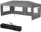HENGMEI Gartenlauben 3x6m Gartenpavillon Pavillon Partyzelt Metall Faltpavillon Wasserdicht Stabil Gartenzelt Pergola für Party, Marktstand, Garten Outdoor Camping, Grau(mit Seitenteile)