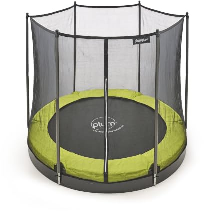Plum Play In Ground Round Outdoor Circular Garden Sports Trampoline (8ft with Enclosure)