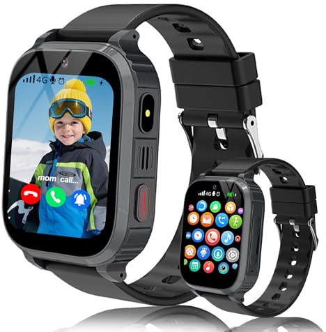 YEDASAH 4G Smartwatch Kinder, Kinder Smartwatch mit GPS und Telefon, Videoanrufe, SOS, Voice Chat, Schulmodus, IP68 Wasserdicht, Wecker, Geschenke für Mädchen und Jungen