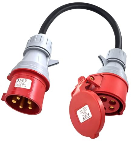 YOYOCOOL Coupleur CEE 5 broches 32 A vers 16 A, fiche 32 A vers prise 16 A