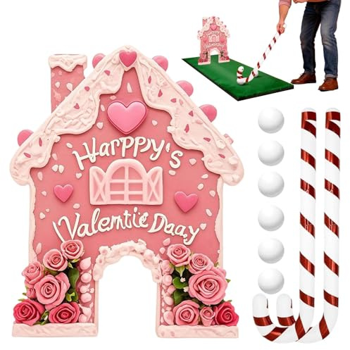 HonJiekomy Golf Spiel | Valentinstag Und Feiertag Sportspielzeuge - Brettspiel mit Zuckerstangen Schlägern und Bällen | für Feiertags- und Geburtstagspartys, Indoor Nachtspiele im Wohnzimmer zu Hause