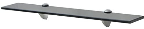 vidaXL Estante Flotante de Cristal Medidas 60x20 cm Vidrio de 8 mm Color Negro