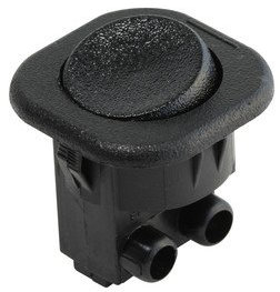 Interruptor basculante redondo de empotrar (Negro)
