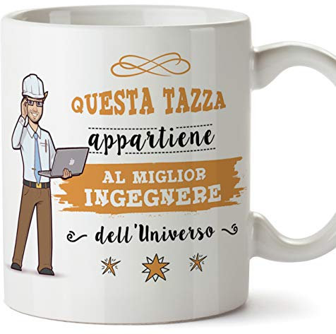 MUGFFINS Ingegnere Tazze Originali di caffè e Colazione da Regalare Lavoratori e Professionisti - Questa Tazza appartiene al Meglio Ingegnere dell'un