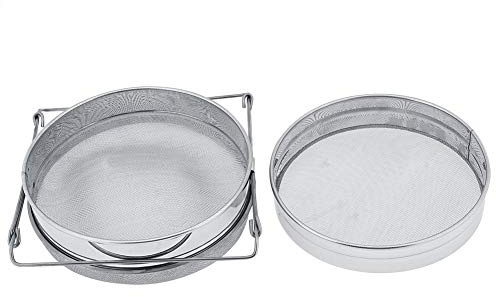 Honig Sieb - Edelstahl Doppelsieb Honigsieb mit dehnbarem Griff Honig Sieve Sieb Mesh-Screen-Geräte