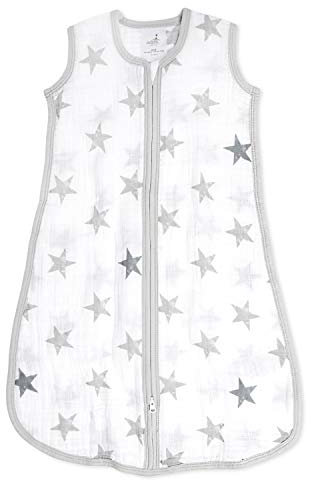 aden + anais essentials Baumwoll-Musselin-Schlafsack, 1,0 TOG tragbare Decke für Babys, Bunte Muster für Mädchen & Jungen, Schlafsack für Neugeborene aus 100% Baumwoll, 6-18 Monate, Dusty